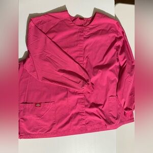 Dickies Women’s 3X Bright Pink Snap-Front Scrub Jacket #2033